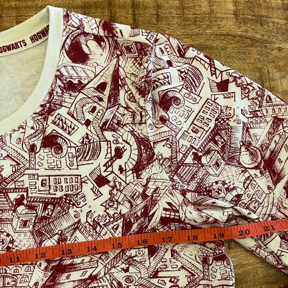 Harry Potter Hogwarts Maurader’s Map Cropped Toggle Sweatshirt Size M - Picture 8 of 9
